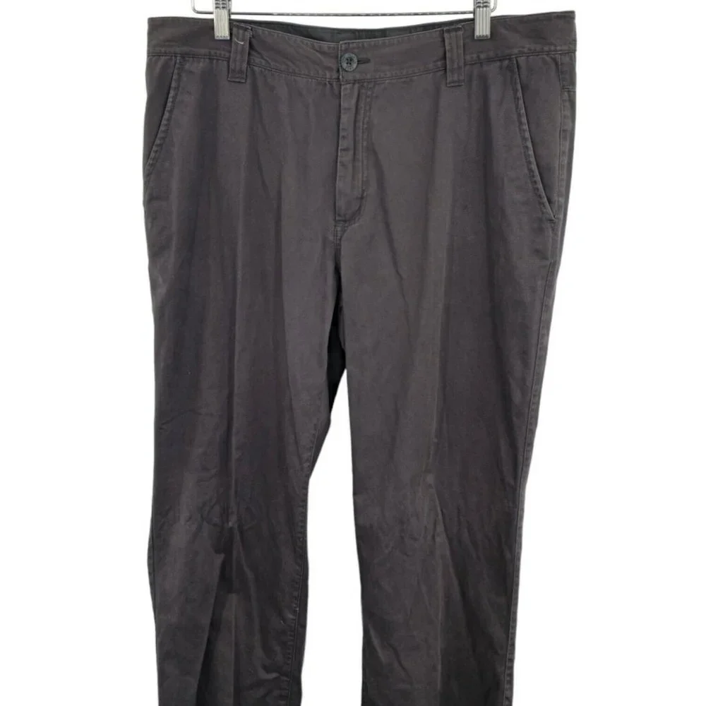 The North Face Pants Men's Flat Front Chino Cotton 38x30‎ Gray Style ABLS
